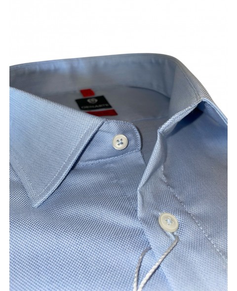 Cămașă bărbaţi bleu dobby SLIM