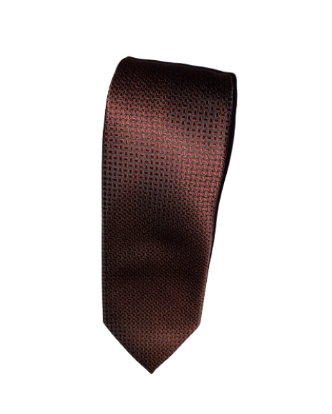Cravată grena cu model țesătură