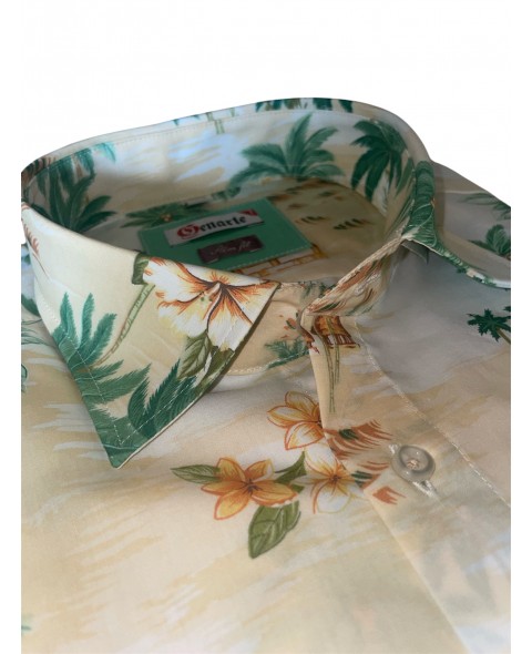 Cămașă Genarte cu imprimeu Hawaii SLIM