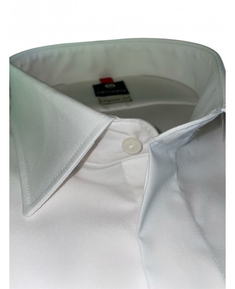 Cămașă albă cu nasturi acoperiti REGULAR