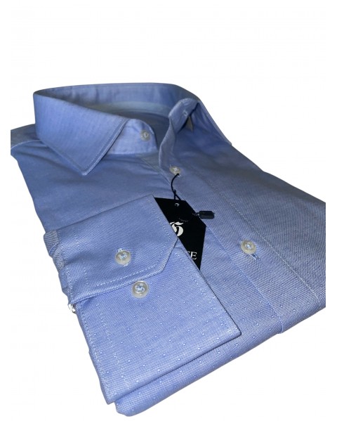 Cămașă Genarte bleu insertie SLIM
