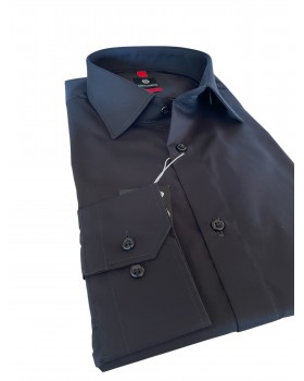 Cămașă bărbaţi negru SLIM