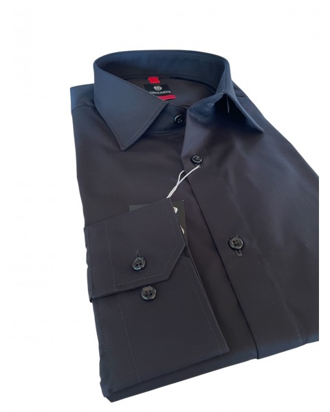 Cămașă bărbaţi negru SLIM
