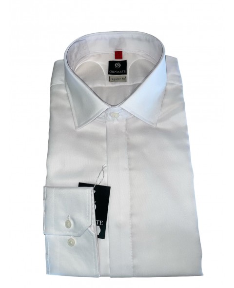 Cămașă albă cu nasturi acoperiti OXFORD REGULAR